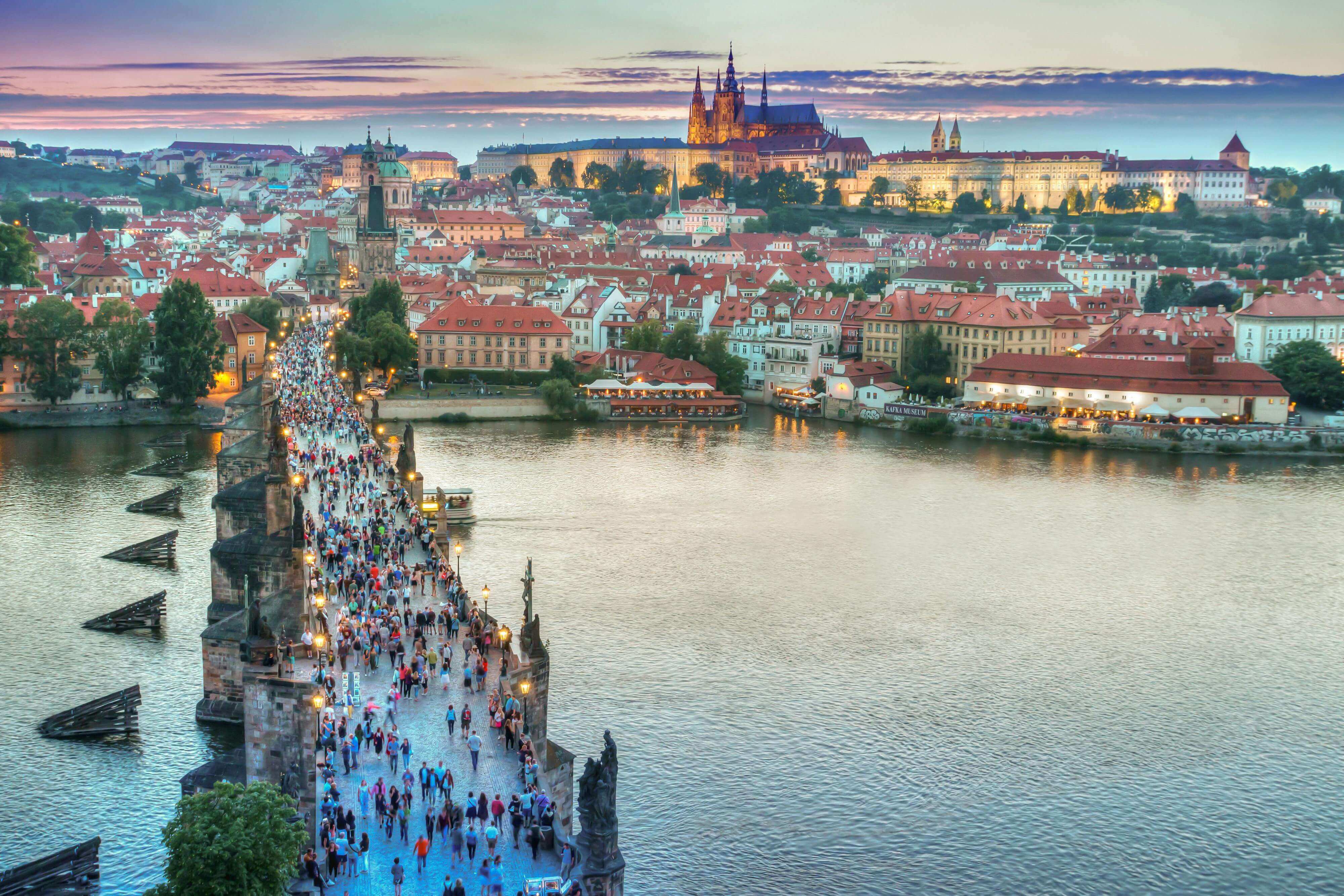 Gothic bridge in Prague