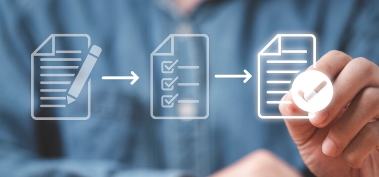 Image of paperless invoices.